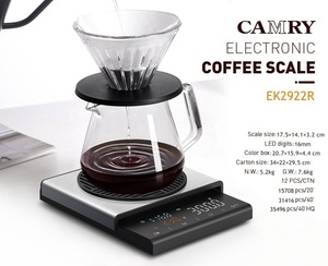 Báscula de espresso profesional Camry con medición de alta precisión y función de temporizador automático para cafeterías - Product Image 3