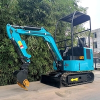Mini pelle chinoise de 1.5 tonnes Chine nouvelle plus petite pelle sur chenilles micro mini pelle agricole prix bas
