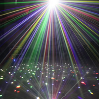 Lumière laser LED RGBW avancée UNOXINE |   Effet DMX double vert et bleu + blanc chaud pour spectacles de scène professionnels