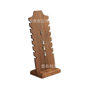 Wooden Jewelry Display <b>Stand</b> 7 Tier Necklace Organizer Desktop Storage For Home Use - Product Image 5