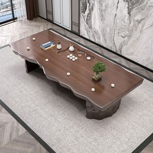 Juego de Mesa de Té de Madera Maciza, Estilo Zen Chino Moderno, Duradero, para Uso en Restaurantes - Product Image 2