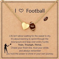 Nouvelle Chaîne de Clavicule Sportive Cœur Basketball Volleyball Baseball Pendentif d'Amitié pour Femme Cadeau Quotidien Accessoires de Bijoux en Gros