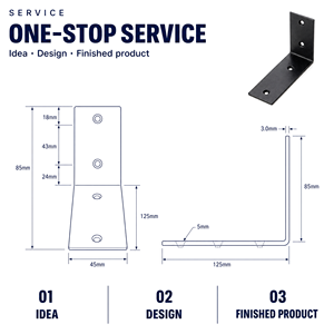 Black Powder Coated Metal Wall Corner Mount Shelf <strong>Brackets</strong> Floating Rack Supports with Screws and Wall Anchors - Product Image 3