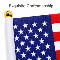Lebendige Liga-Event-Parade-Dekoration 6x50 Zoll Lange Streifenfahne Verblassungsresistente USA Amerikanische Nationalflagge zum Schwenken