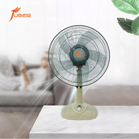 Ventilateur de table oscillant à 5 pales mécaniques de 16 pouces, 3 vitesses, faible bruit, économie d'énergie, grille de sécurité, vente en gros