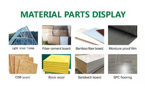 Villa prefabbricata moderna portatile in acciaio <span class=keywords><strong>per</strong></span> <span class=keywords><strong>la</strong></span> <span class=keywords><strong>casa</strong></span> e <span class=keywords><strong>la</strong></span> costruzione di Hotel e negozi commerciali dell'azienda agricola - Product Image 6