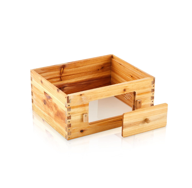 Wood Painted Bee Box 10 Frame Deep Brood Bee Hive Box with Transparent Acrylic Windows