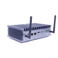 Mini PC de 4 núcleos sin ventilador con RS232 para negocios, pequeño ordenador industrial con Intel Core i3/i5/i7, 8GB+128GB