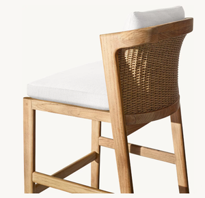 Ghế quầy bar & ghế đẩu ngoài trời bằng gỗ tếch hiện đại cao cấp cho sân vườn Terraza - Product Image 5