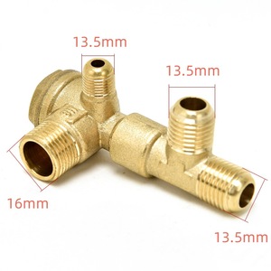 Raccord en T en cuivre fileté 14x1,5 mm pour adaptateur de valve de compresseur d'air - Product Image 5