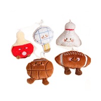 Mini sac à dos de football décoratif - Petit cadeau sur le thème du sport - Porte-clés en peluche de dessin animé