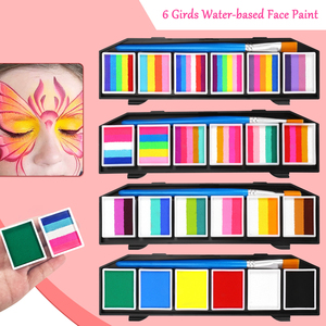 <span class=keywords><strong>Pintura</strong></span> facial profesional <span class=keywords><strong>Pintura</strong></span> corporal para niños Adultos Pastel dividido Arco Iris <span class=keywords><strong>Pintura</strong></span> facial de <span class=keywords><strong>Halloween</strong></span> - Product Image 2