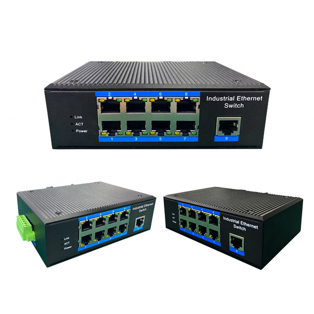 Unmanaged POE 8 Port Switches 100 Mbit LAN Industrial Ethernet Switch with 1 Uplink Port