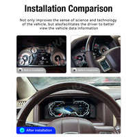 MOOKAKA 12.3'' Kluster Digital untuk Dodge Ram 2012-2018 Panel Instrumen LCD Dashboard Pengukur Kecepatan Otomatis Speedometer