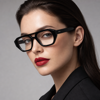 Montures de lunettes en acétate épais faites à la main avec motif personnalisé unisexe JS, adaptées à toutes les formes de visage, nouveau design, modèle de monture optique