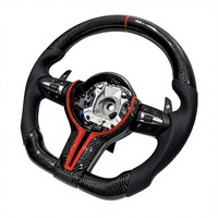 Volant en cuir noir et fibre de carbone, directement de l'usine, pour BMW Série M F80 F12 F13 F15 F16 F20 F22 F31 F32 F36 E90 E92 M2 M3