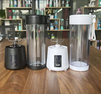 450Ml Usb C Oplaadbare Mini Draagbare Blender Fruit Juicers Blender Voor Crush Ijs Juicer Met 6 Mesband Draagbare Blender
