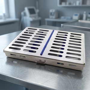 Caja de Almacenamiento para Esterilización de Instrumentos Dentales, 8x3.5x1 Pulgadas, Acero Inoxidable, Manual, con Certificación CE - Product Image 4