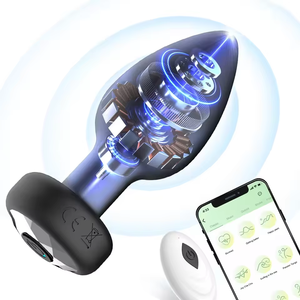 Vibrateur anal, jouet sexuel pour adultes, petit vibrateur, plug anal, prise en charge de la télécommande par application, 10 vibrations, masseur de prostate, jeux S&M - Product Image 1