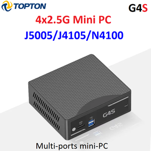 Mini PC Pare-feu Topton 4x2.5G LAN Intel <span class=keywords><strong>J5005</strong></span> <span class=keywords><strong>J4105</strong></span> N4100 4 Cœurs Ordinateur NAS MSATA+2.5 Pouces SATA PfSense Proxmox Serveur Domestique - Product Image 2