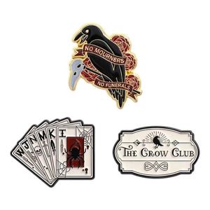 เข็มกลัดโล<span class=keywords><strong>ห</strong></span>ะสังกะสีอัลลอยรูปกุหลาบสีแดงรูปอีกาจำนวน6ชิ้นเข็มกลัดน่ารักสำ<span class=keywords><strong>ห</strong></span>รับเป็นของขวัญ - Product Image 6