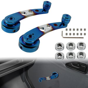 Set Gagang Pintu Mobil, Kenop Aluminium Multiwarna, Pengangkat Kaca untuk Interior Mobil - Product Image 2