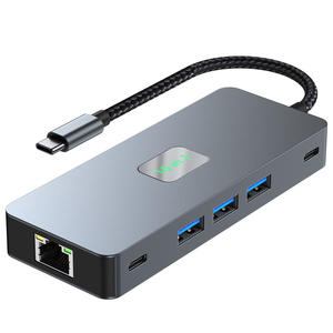 Estación de acoplamiento de escritorio tipo C a 4K60Hz HDTV-Com 2 pantallas diferentes RJ45 10 en 1 Mult Audio Usb Hub Accesorios para portátiles - Product Image 4