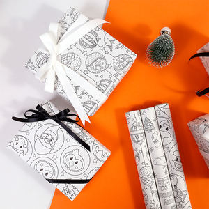 High Quality Wholesale 80g <b>Christmas</b> Graffiti Art <b>Paper</b> Tissue 43*300cm Gift <b>Luxury</b> Custom Packaging <b>Wrapping</b> <b>Paper</b> Roll - Product Image 1