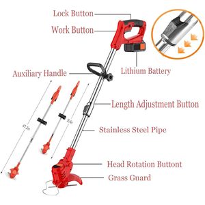 <span class=keywords><strong>Tondeuse</strong></span> à gazon électrique sans fil 12V de qualité industrielle et coupe-<span class=keywords><strong>herbe</strong></span> 650W poignée anti-vibration personnalisable OEM - Product Image 4