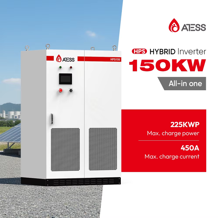 Atess 3 Phase Solar Inverter Hybrid 50KW 100KW 120KW 150KW Solar off ...