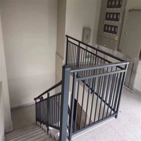 Rampe d'escalier et garde-corps en acier galvanisé, fer forgé, acier inoxydable, à fixation au sol, pour usage domestique et extérieur