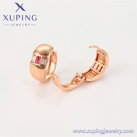 65090 XUPING bijoux environnement cuivre Simple mode or Rose couleur anneau dames boucles d'oreilles ensemble
