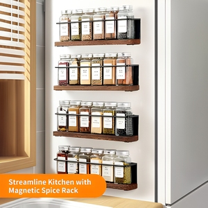 Support <span class=keywords><strong>de</strong></span> Rangement Magnétique Multifonctionnel Moderne pour Réfrigérateur – Étagère Latérale pour Épices, Ustensiles <span class=keywords><strong>de</strong></span> Cuisine et <span class=keywords><strong>Vaisselle</strong></span> en Métal - Product Image 5
