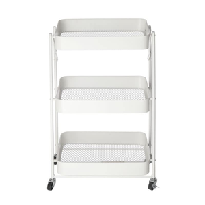 Carrito de Almacenamiento Plegable y Rodante de Fácil Instalación, Ahorra Espacio, Estante de Almacenamiento de Metal de Tres Niveles, Carrito de Almacenamiento para Cocina y Baño - Product Image 3