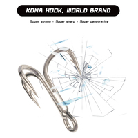 Offre Spéciale 2X Hg Strong Black King Kong Deep Sea Treble Hameçon Pointe d'aiguille ronde forgée pour la pêche au leurre en eau salée