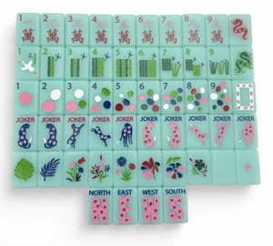 Expédition en 7 jours : Jeu de Mahjong américain de luxe moderne monocouche avec tuiles assorties en <span class=keywords><strong>cristal</strong></span>, pour acheteurs en gros, en stock - Product Image 3