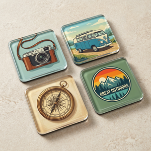 Aimant de réfrigérateur en acrylique écologique personnalisé, autocollant magnétique puissant, design personnalisé, logo, <span class=keywords><strong>image</strong></span> pour souvenir touristique, cadeau - Product Image 1