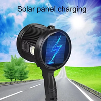 Lampe de recherche LED P50 rechargeable solaire avec batterie externe, sortie USB, lumière latérale COB, trois filtres de couleur, torche Type C pour le camping en extérieur