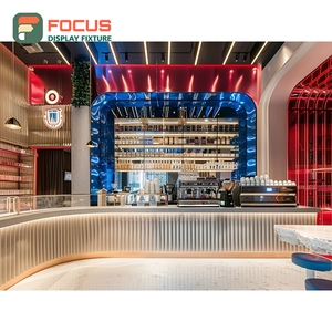 Vitrina Contemporánea para Cafetería con Acabado en Nogal, Mueble para Tienda Minorista, Vitrina Comercial para Cafetería - Product Image 5