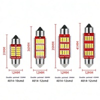 Lumière de toit LED pour voiture FY 4014-12smd, lampe de lecture double point pour camion, éclairage de plaque d'immatriculation 31/36/39/41MM 1.7W 104lm
