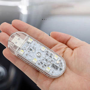 Lampe tactile à <span class=keywords><strong>LED</strong></span> Mini éclairage intérieur de <span class=keywords><strong>voiture</strong></span> sans fil Lampe de lecture de plafond de toit automatique Chargement USB Ampoules d'ambiance - Product Image 2