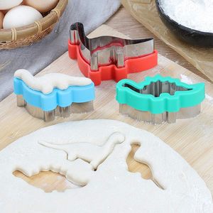 Ensemble de découpoirs à <span class=keywords><strong>biscuits</strong></span> en acier inoxydable et plastique en forme de dinosaure pour la pâtisserie en cuisine - Product Image 5