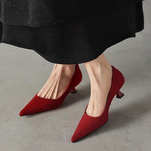 Beautiful Design for Women Suede Casual High <b>Heel</b> Shoes for Lady - Product Image 3