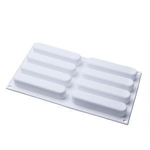 <span class=keywords><strong>Moule</strong></span> en Silicone en forme d'éclair 3D à 8 cavités pour la cuisson de gâteaux, <span class=keywords><strong>moule</strong></span> en Mousse de Silicone pour Dessert français - Product Image 3
