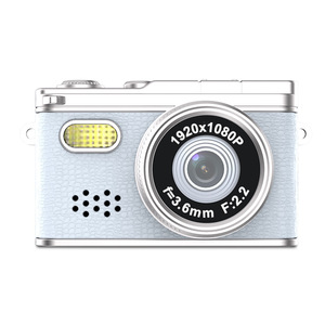 Mini Camera 1080P Video Recording Portable For Children Retro Design Silver <b>White</b> - Product Image 1