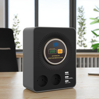 Régulateur de tension automatique monophasé KEBO 2000VA noir pour appareils électroménagers avec affichage LED, efficacité 98%, courant alternatif en cuivre