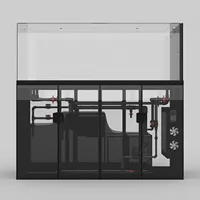 Aquarium en verre ultra-clair sur mesure avec système de filtration intégré et design moulé