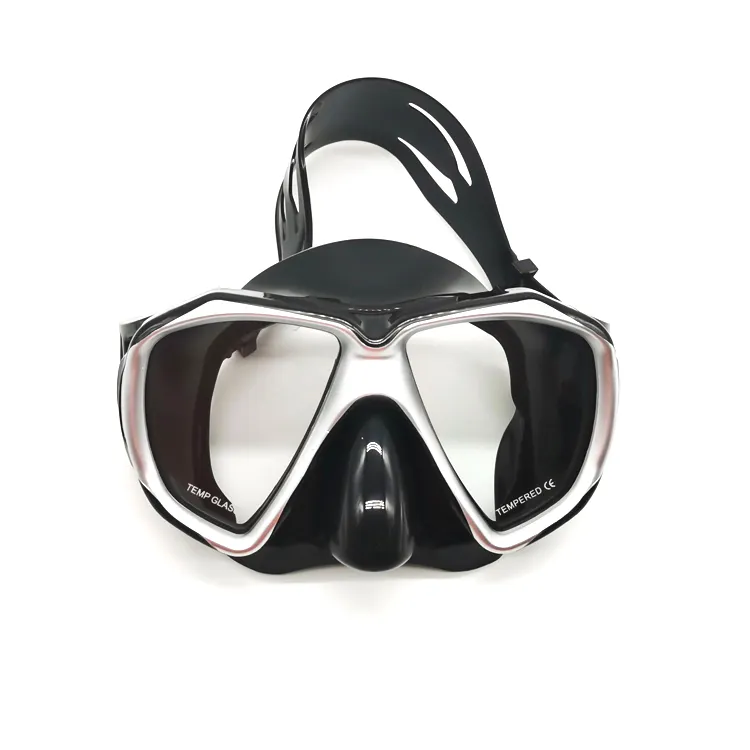 Manufacturers custom myopia hyperopia flat lens pressure diving goggles swimming goggles diving mask tempered glass lens