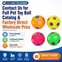 Jouet pour chien YIDUO en gros : balle de football lumineuse et couineuse à picots, en TPR, élastique, pour le nettoyage des dents, à mâcher, pour chiots et chiens de petite et moyenne taille, pour les molaires