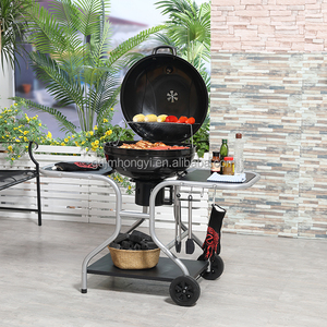 Parrilla de Carbón para Jardín y Patio de <span class=keywords><strong>22</strong></span> Pulgadas, Resistente, Multifuncional, Estilo Caldera, con Ruedas - Product Image 5